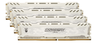 Crucial Ballistix Sport Lt White 64Gb Kit (4 X 16Gb) Ddr4-2400 Udimm