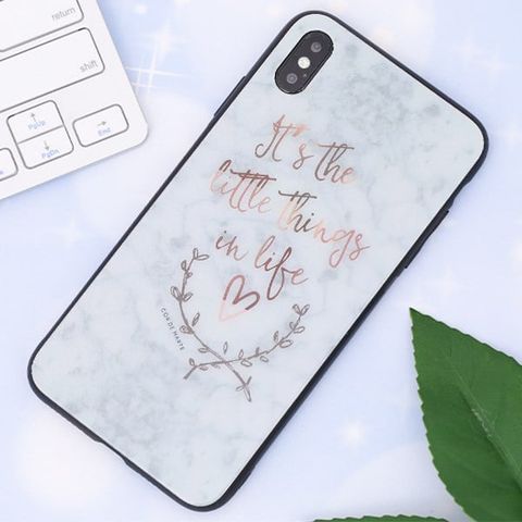 Ốp lưng iPhone XS Max nhựa cứng viền dẻo Tempered glass OSMIA CN8190927 Little thing