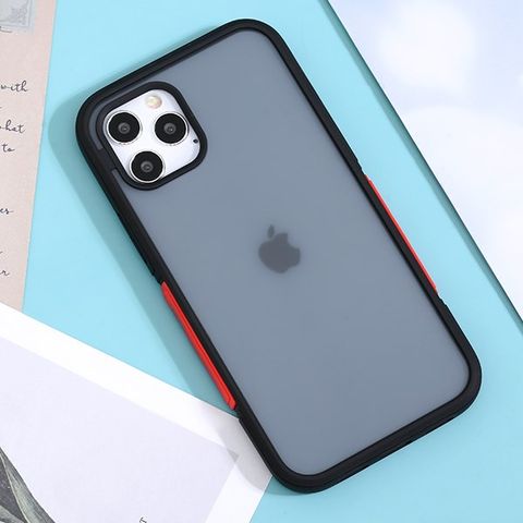 Ốp lưng iPhone 12/ 12 Pro Nhựa cứng viền dẻo Double Color TPU COSANO Đen