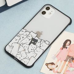  Ốp lưng iPhone 11 Nhựa cứng No border PC with printnig MEEKER Mèo đen 