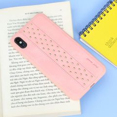  Ốp lưng iPhone XS Max Nhựa cứng viền dẻo Paradots JM Hồng 
