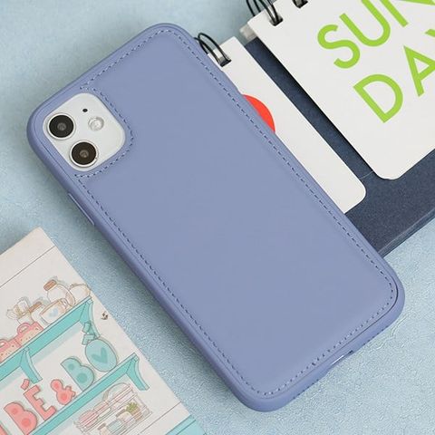 Ốp lưng iPhone 11 nhựa cứng viền dẻo PU Candy OSMIA Lavender