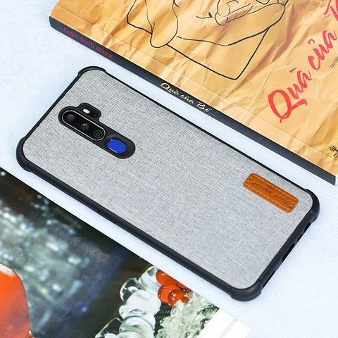 Ốp lưng Oppo A9 Nhựa cứng viền dẻo Tweede JM Xám