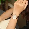 Dây da đồng hồ size 16 mm nâu đậm DVM2K3