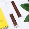 Dây da đồng hồ size 20 mm nâu đậm DVM6K1