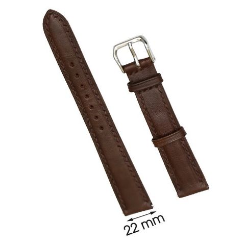 Dây da đồng hồ DVM6K1 Nâu đậm size 22mm