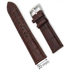  Dây da đồng hồ G071 Nâu size 20mm 