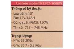 Loa kéo Mobell K1507 