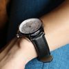 Dây da đồng hồ 22 mm đen LS006