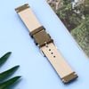 Dây da đồng hồ 22 mm xám LS023