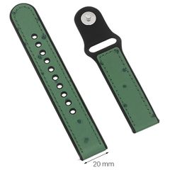  Dây da đồng hồ Samsung/Huawei/Khác 20 mm Xanh Nhạt M08-04-20 