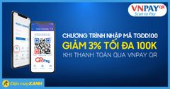  Nhập mã TGDD100 giảm 3%, tối đa 100K khi thanh toán qua VNPAY QR 