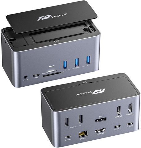 Đế Cắm Thunderbolt 3, 18in1 Màn Hình Bốn Lần Cổng Cắm Usb C