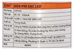  Đèn pin sạc Led COMET CRT455 1800mAh 
