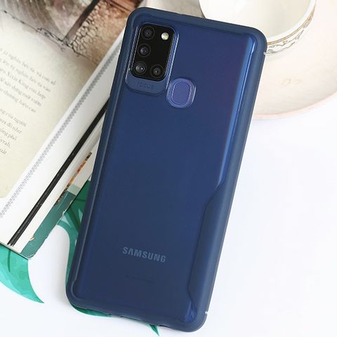 Ốp lưng Galaxy A21s Nhựa dẻo Blade TPU COSANO Xanh Đậm