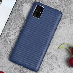  Ốp lưng Galaxy M51 Nhựa dẻo Carbon Fibre TPU COSANO Navy 
