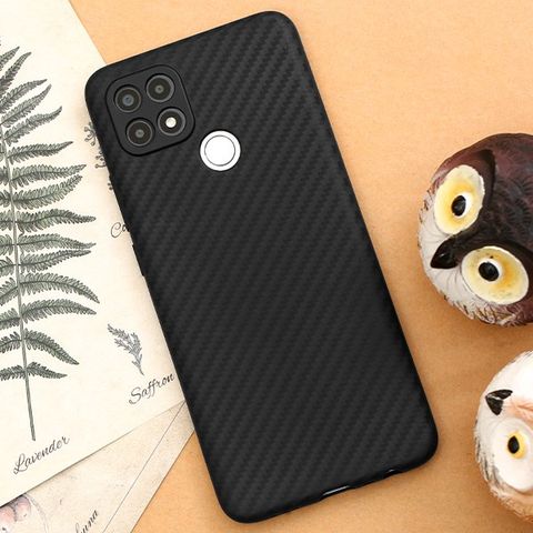Ốp lưng Oppo A15/ A15s Nhựa dẻo Carbon Fibre TPU COSANO Đen
