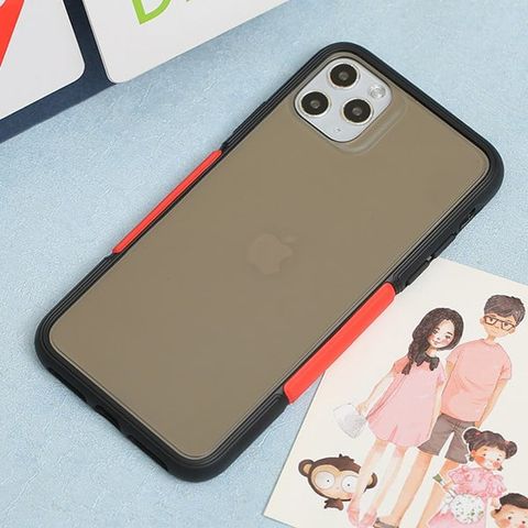 Ốp lưng iPhone 11 Pro Max nhựa dẻo Double Color TPU COSANO Đen đỏ