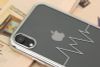 Ốp lưng iPhone XR Nhựa dẻo Electroplating nhịp tim COSANO bạc