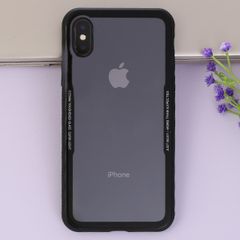  Ốp lưng iPhone X Nhựa dẻo Glass Simple Đen 