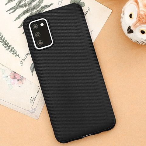 Ốp lưng Galaxy A02S Nhựa dẻo Line Pattern TPU COSANO Đen