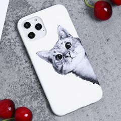  Ốp lưng iPhone 12 Pro Max Nhựa dẻo IMD MEEKER CN200723 Mèo ngố 