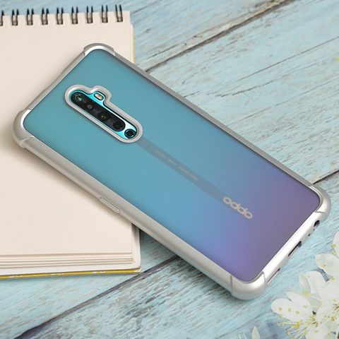 Ốp lưng Oppo Reno2 F nhựa dẻo Paint Anti Shock TPU Case COSANO Silver