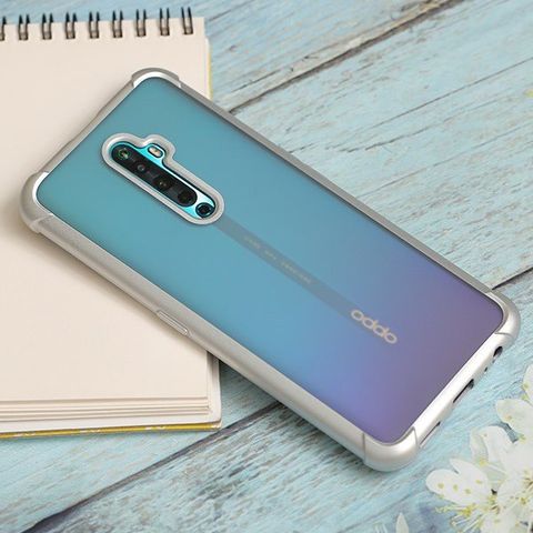 Ốp lưng Oppo Reno2 F nhựa dẻo Paint Anti Shock TPU Case COSANO Silver