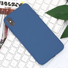  Ốp lưng iPhone XS Max Nhựa dẻo Silicone Felt COSANO Xanh navy 