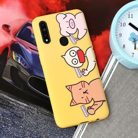 Ốp lưng Oppo A31 Nhựa dẻo Solid printing MEEKER Thú Vàng