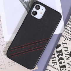  Ốp lưng iPhone 12 Mini Nhựa dẻo Stitching PU Case COSANO Đen 