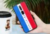 Ốp lưng Oppo F11 Pro Nhựa cứng viền dẻo Tempered glass OSMIA Xanh navy đỏ