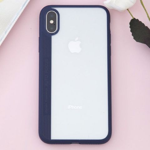 Ốp lưng iPhone X Nhựa dẻo viền cứng Pure V Xanh navy