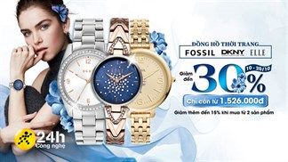 Mừng ngày Phụ Nữ Việt Nam sắp tới, đồng hồ thời trang Fossil, ELLE và DKNY giảm lớn cực hời, giá rẻ không tưởng