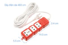  Ổ cắm điện Điện Quang 3 lỗ ĐQ ESKHP 3RW 5m 