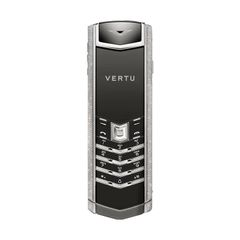  Điện Thoại Vertu Signature S White Gold Full Pave Black Diamonds 