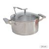 Bộ nồi xửng inox 5 đáy nắp kính 24 cm Sunhouse SSP25124