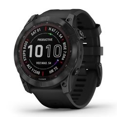  Đồng Hồ Thông Minh Gps 51mm Garmin Fenix 7x Sapphire Solar Black Dlc Titanium With Black Silicone Band 