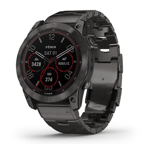 Đồng Hồ Thông Minh Gps 51mm Garmin Fenix 7x Sapphire Solar Carbon Gray Dlc Titanium With Metal Band