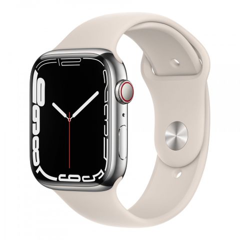 Đồng Hồ Apple Watch Series 7 41mm (4g) Viền Thép Dây Cao Su