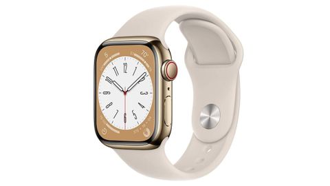 Đồng Hồ Apple Watch Series 8 45mm 4g Viền Thép Dây Cao Su