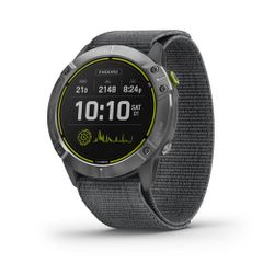  Đồng Hồ Garmin Enduro - Steel With Gray Ultrafit Nylon Strap 
