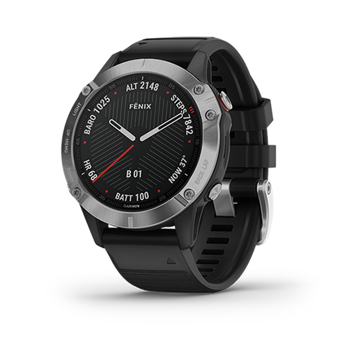 Đồng Hồ Garmin Fenix 6 - Silver With Black Band