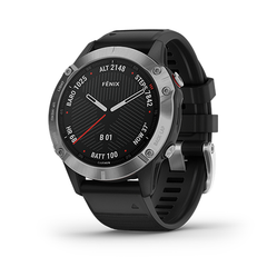  Đồng Hồ Garmin Fenix 6 - Silver With Black Band 