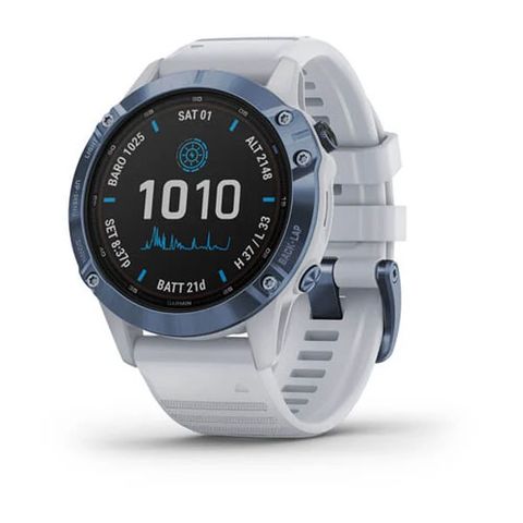 Đồng Hồ Garmin Fenix 6 Pro Solar - Mineral Blue Titanium