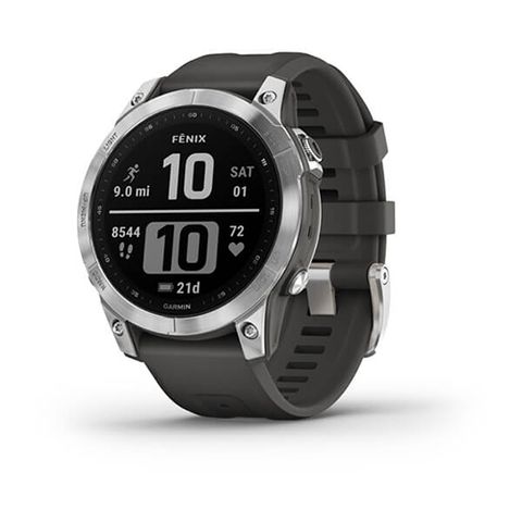 Đồng Hồ Garmin Fenix 7 - Silver With Graphite Band