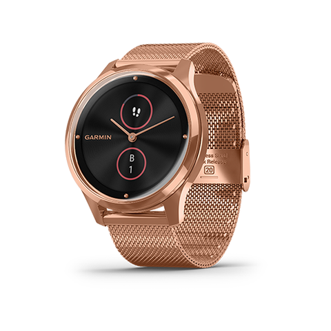Đồng Hồ Garmin Vivomove Luxe - Rose Gold Milanese