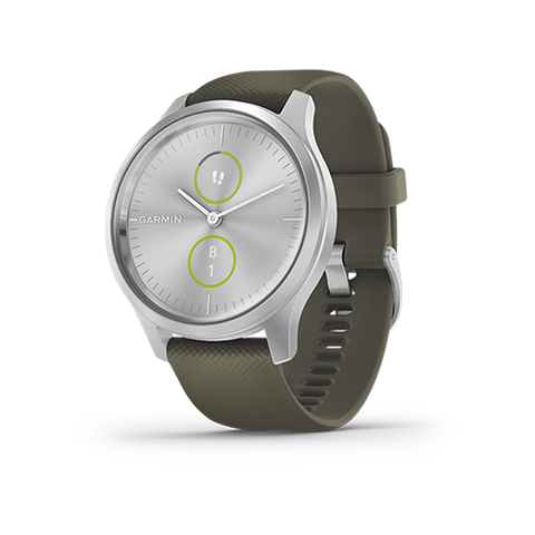 Đồng Hồ Garmin Vivomove Style - Silver/moss Green