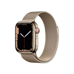  Đồng Hồ Thông Minh Apple Watch Series7 41mm 4g Viền Thép - Gold 