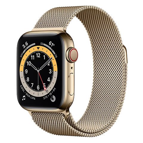 Đồng Hồ Thông Minh Apple Watch Series 6 Viền Thép Dây Milanese Loop